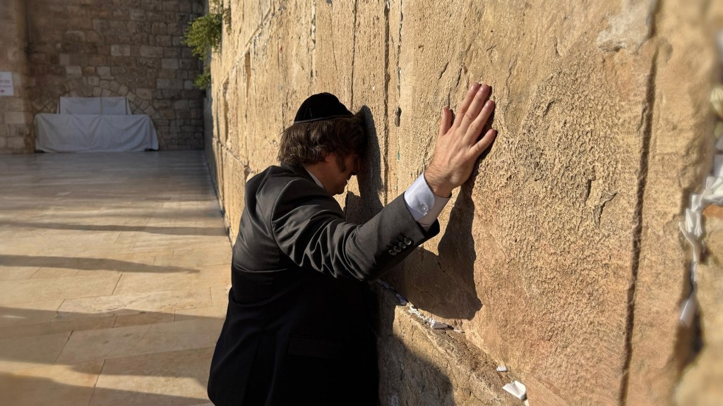 Milei en el Muro de los Lamentos y el pacto de seguridad con&nbsp;Israel